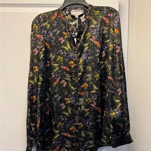 Johnny Was Multicolor Butterfly Blouse